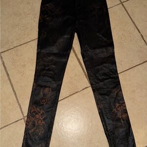 Black and Brown Patterned Pants